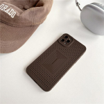 Soojust hajutav hingav jahutus TPU telefoni&uuml;mbris iPhone 11 12 13 14 Pro Max 15 Plus 7 8 Plus X XS XR SE 2020 2022 &uuml;mbris, pehme silikoonkate iPhone 11Pro pruun