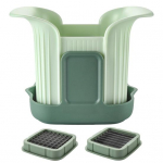 K&ouml;&ouml;giviljat&uuml;keldaja konteineriga Pehme toit Aegas&auml;&auml;stlik hakkija roostevabast terasest teraga eemaldatav l&otilde;ikur k&ouml;&ouml;giviljade jaoks