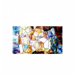 45x100 cm elektrostaatiline klaasist plaaster Abstraktne mosaiikmustriga privaatsusega peitsitud kile