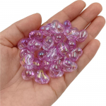 10 tk Akr&uuml;&uuml;list seljaauk V&auml;rvilised virsiku s&uuml;dame helmed DIY ehete materjal k&auml;ev&otilde;ru kaelakee ehete valmistamiseks lilla