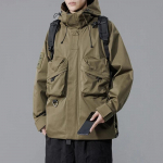 Kevadel ja s&uuml;gisel uus Windbreaker meeste jope tuulekindel High Street v&auml;lik&auml;mping matkamine mitme taskuga stiilne meeste mantel XL roheline