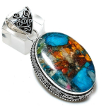Spiny Oyster Gemstone Handmade 925 Sterling Silver Jewelry Pendant 2.21 u1d41