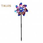 Aiatuuleveski Ameerika lipu kujundusega peegeldav tuulevurr Aiakaunistus Isamaalised Pinwheels Veekindel linnupeletus tuuleveski iseseisvuse tagamiseks mitmev&auml;rviline