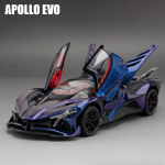 1/24 M&otilde;&otilde;tkava Apollo EVO Sulamist Sportauto Mudel Metallist Valatud Simulatsioon T&otilde;mmatava Tagasi Heliga Tuled S&otilde;idukid Poiste S&uuml;nnip&auml;evakingitus lilla