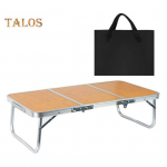 Kokkupandav &otilde;ues piknikulaud Kerge ja vastupidav alumiiniumraamiga bambusest &uuml;laosa telkimine matkamine seljakotiga BBQ kaasaskantav kokkupandav laud