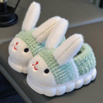 Lastele soojad libisemisvastased multifilmid Fluffys Rabbit Puuvillased sussid Laste sussid 22-23 roosa