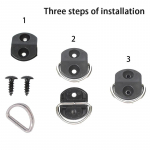 4 Komplekti pagasiv&otilde;rgu p&otilde;randakonksu tarvikud Auto tagumine pagasiruumi p&otilde;randav&otilde;rk, sidumiskonksu r&otilde;ngas rippuv lameekraaniga v&otilde;rgu kinnituskomplekt