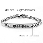 Kohandatud muusika Spotify koodiga k&auml;ev&otilde;ru naistele Meeste k&auml;ev&otilde;ru Isikup&auml;rastatud laulukoodiga ehted k&auml;ev&otilde;rud s&otilde;brap&auml;eva kingitusteks