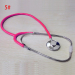 Kaasaskantav meditsiiniline &uuml;hepealine stetoskoop, professionaalne auskultatsiooni kahomeetri abi &otilde;dedele 3# roosa