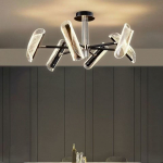 Kaasaegne ringikujuline/pikk elutoa, s&ouml;&ouml;gitoa, magamistoa minimalistlik LED-akr&uuml;&uuml;l-l&uuml;htriga Diameter-6 headlight