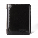 Klassikaline rahakott Ehtsast nahast RFID-rahakotid meestele &otilde;hukesed l&uuml;hikesed multifunktsionaalsed kolme kokkupandav kaardihoidja Meeste rahakott rahaklamber must