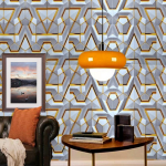 Vintage stiilis 3D m&uuml;&uuml;ritise tapeet &ndash; must ja kuldne, paks, vee- ja m&auml;&auml;rdumiskindel, kergesti puhastatav, isekleepuv DIY kodukaunistus, k&ouml;&ouml;ki 45*600cm hall