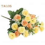 Kunstlik nelk 20 pead Realistlik v&otilde;ltssiidist lilledega pulmapidu Kodukontori laua keskosa Kunstlilletaimed Oksa kaunistus kerge kohvi v&auml;rv