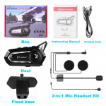 BT31 mootorrattakiiver peakomplekt Bluetooth 5.0 juhtmevaba veekindel k&otilde;rvaklapp automaatne vabak&auml;ek&otilde;nedele vastamine taskulambiga must