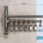 Kokkupandav r&otilde;ivakuivatusrest koos klambritega Kahe rea kuivatushoidikud Kaasaskantavad sokid riidepuu aluspesu tumehall v&auml;rv
