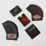 Black Plastic Magic Poker PVC veekindel male ja vaba aja kaardim&auml;ng pokkeri lauam&auml;ngutarvikud kuld