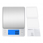 Kaasaskantav minik&ouml;&ouml;gikaal 3 kg/0,1 g kahe kandikuga &uuml;lit&auml;pse kompaktse toidukaaluga h&otilde;be