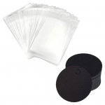 100 tk/komplekt Dekoratiivsed &uuml;hev&auml;rvilised, praktilised deformeerumatud ehted, pakend, papp, k&otilde;rvaklambrid, kaardid pruun