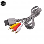 1.8m 3 C&acirc;bles RCA pour Nintendo Wii Console de contr&ocirc;leur Audio Vid&eacute;o C&acirc;ble AV Composite 480p plaqu&eacute; Or 3RCA