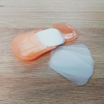 Savon en Papier Soluble - SHOP-STORY - Bo&icirc;te Orange - 20 Feuilles - Antibact&eacute;rien - Voyage