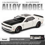 1/24 Dodge Challenger SRT Hellcat Redeye Super Muscle Auto Sulamist Metallist Valatud Auto Mudel Kogumis Hobi Dekoratiivne Kingitus S&otilde;ber valge