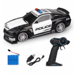 Uus 1/12 RC politseiauto 2,4 GHz &uuml;likiire puldiga auto m&auml;nguasi tuledega vastupidav j&auml;litus triivi s&otilde;iduk m&auml;nguasjad poistele lastele lastele kingitus valge