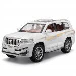 1/24 Toyota Prado sulamist autode survevalu ja m&auml;nguasjas&otilde;idukid M&auml;ngumaasturid autode metallikollektsiooni simulatsioon LAND CRUISER mudelauto lastele kingitused valge
