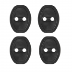 4 auto ukse lukustuse riivi kaane ukselukud, puhvri amortisaatori tihendi kaitsekork silikoonist kokkup&otilde;rkevastane kaitsekomplekt must