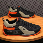 Meeste vabaaja tossud, paksu tallaga tossud hingavad kingad Uued s&uuml;gise mehed, libisemisvastased jalatsid jalan&otilde;ud Mood Vulkaniseeritud kingad 39 oranž