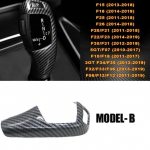 Auto k&auml;iguvahetuspaneeli raam k&auml;igukangi nupu kate pea trimm s&uuml;sinikkiust tekstuur BMW F30 F10 F15 F07 F20 F21 F22 F32 F34 F35 5GT jaoks