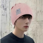 Unisex k&otilde;rvakaitse villane salli ja m&uuml;tsi komplekt - sametvoodriga s&uuml;giseks/talveks Single hat, One Size roosa
