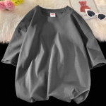 Unisexi raskekaalu puhas puuvillane valge ja must T-s&auml;rk, suur, &uuml;mara kaelusega, l&uuml;hikeste varrukatega, &uuml;hev&auml;rviline, avara kehaehitusega. XL