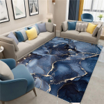 Marmorvaip elutuppa P&otilde;hjamaade abstraktne s&uuml;gavsinine kuldne vaip elutuppa magamistuppa voodi k&otilde;rvale luksuslik kodu kaunistusvaip 120 x160cm gray