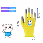 1 paar hingavaid libisemiskindlaid aiat&ouml;&ouml;kindaid Ohutus Koguge merekarpe Laste kaitsekinnas Veekindlad laste aianduskindad 3 to 5 years Yellow