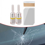 2x auto esiklaasi pragude parandamise komplekt, kriimude pragude parandamine, lihtne kasutada autoklaasi nanoparandusvedelikuga kriimustuste eemaldaja White