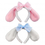 2 tk T&uuml;drukute peapaelad pitsiga Bowknot Pl&uuml;&uuml;sist looma pikad k&otilde;rvad Decor Peapaela kost&uuml;&uuml;m J&otilde;ulupidude kohevad juuksed Aksessuaarid