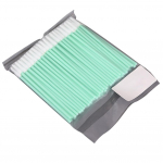 100 tk/pakk V&auml;ikesed teravad otsad Puuvillased mikrotupsud Antistaatilised tolmivabad tupsupulgad Laserl&auml;&auml;tse, kaitseakna peade puhastamiseks 100Pcs