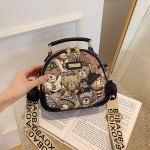 BEIBAOBAO Original Street Trend Naiste Crossbody kotid Mood l&otilde;uend PU Splicing Naiste k&auml;ekott Armsad Cartoon Bear Fresh One &otilde;lakotid naistele tumesinine v&auml;rv