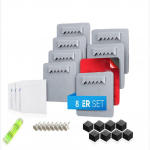 8 tk Kleepuv riidepuu Peegliraami konks 40x40mm Metallist riidepuud Kleepuv pildiriputusplaat Kodu kontori sisustustarvikud