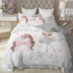 Armas Printsessi laste voodipesukomplekt 150x200 Lossi tekikott padjap&uuml;&uuml;r Voodikate T&uuml;drukutele Twin Single Suurus Tekikate 240x220 155X220cm-3pcs gray