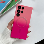 Gradient kahev&auml;rviline telefoni&uuml;mbris Samsung S25 Ultra S24 S23 Plus S22 Ultra Simple p&otilde;rutuskindel TPU pehme magnetilise kestaga ristkorpuse kaelapaelaga telefoni kate Samsung S25 Ultra
