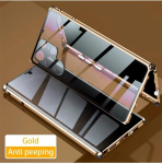 360&deg; piilumisvastane privaatne magnet&uuml;mbris Samsung Galaxy S25 S24 S23 S22 Ultra Plus kahepoolsest karastatud klaasist metallist kaitseraua kate For Samsung S25 Plus