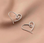 2025 Geomeetrilised s&uuml;dame keeruga k&otilde;rvar&otilde;ngad: Trendikad, Lihtsad, K&otilde;igega Sobivad K&otilde;rvaehted Naistele Jaapani ja Korea Moes Line twist heart earrings
