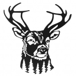 Metallist Hirve Seinakunst Rustikaalne Raud Tugev Struktuur Hirve Seinakujundus Magamistoa Elutoa Kontori jaoks