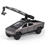 1/32 Skaala M&auml;nguasi TESLA Veoautod Poistele Cybertruck Mudel H&otilde;bedane Pikap Diecast Metallist M&auml;nguautod Heli ja Valgusega Lastele Vanuses 3 Aastat must