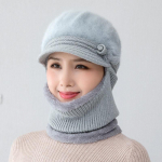 Uued naiste talvem&uuml;tsid karusnahaga voodriga sooja hoidvad m&uuml;tsid naistele tuulekindlad k&uuml;lmakindlad paks balaclava m&uuml;tsid 55cm-60cm