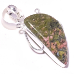 Unakite Gemstone Pendant Handmade Engagement Gift Unique Jewelry 2.1 f5b16