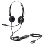 CALLANY USB-peakomplekt kontori-/t&ouml;&ouml;k&otilde;nekeskuse USB-peakomplekt koos mikrofoniga 18.9*12.5*4cm must