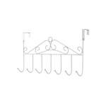 7 konksu ukse kohal vannitoa riidepuu, mantli-, riiete-, m&uuml;tsi-, r&auml;tiku- ja r&auml;tikuhoidja valge