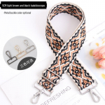 5 cm reguleeritav mitmev&auml;rviline naiste kotirihm - kaleidoskoopmuster, lai, risti &uuml;mber keha kantav Light Gold Buckle